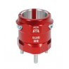 REAR HUB D50 X 75 MM RED ALUMINIUM