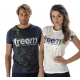 FREEM T-SHIRT BLEU FEMME