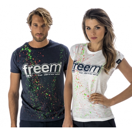 FREEM T-SHIRT BLEU FEMME