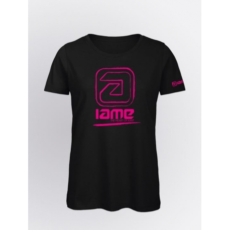 CAMISETA MUJER IAME NEGRO ROSA