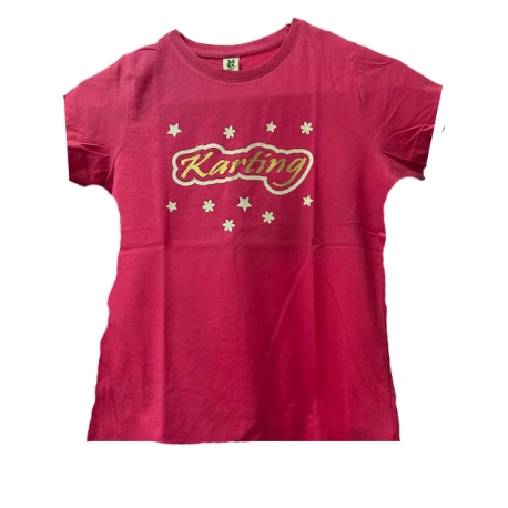 T SHIRT LADY KARTING FUSCIA OR